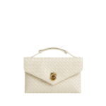 Khaite Women's Knot Lock in Sea salt - White Clutch Bags - The Lotus Tote Bag - Shop at Coveti