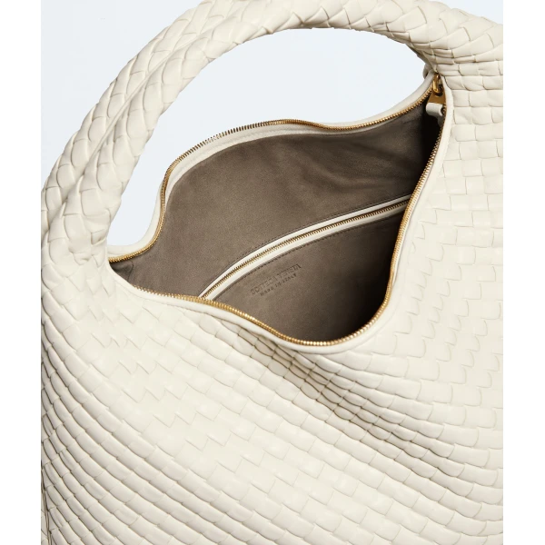 Khaite Women's Maxi Veneta in Sea salt - White Shoulder & Crossbody Bags - The Lotus Tote Bag - Shop at Coveti