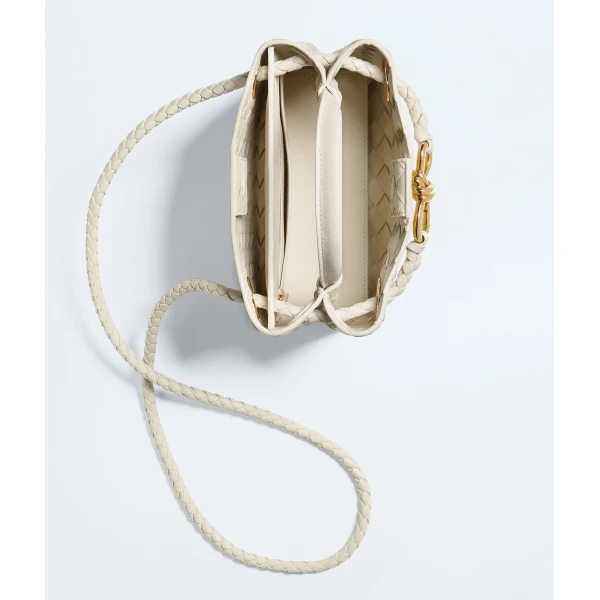 Khaite Women's Mini Andiamo in Sea salt - White Mini Bags - The Lotus Tote Bag - Shop at Coveti
