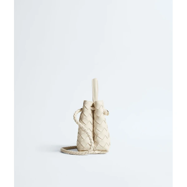 Khaite Women's Mini Andiamo in Sea salt - White Mini Bags - The Lotus Tote Bag - Shop at Coveti