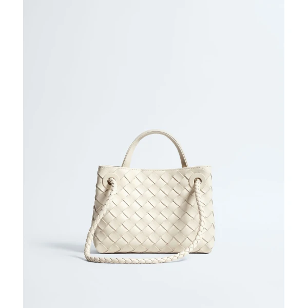 Khaite Women's Mini Andiamo in Sea salt - White Mini Bags - The Lotus Tote Bag - Shop at Coveti