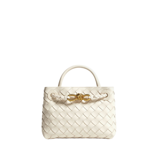 Khaite Women's Mini Andiamo in Sea salt - White Mini Bags - The Lotus Tote Bag - Shop at Coveti