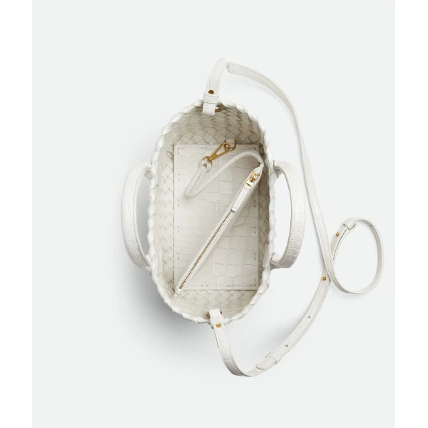 Khaite Women's Mini Cabat in White - White Mini Bags - The Lotus Tote Bag - Shop at Coveti