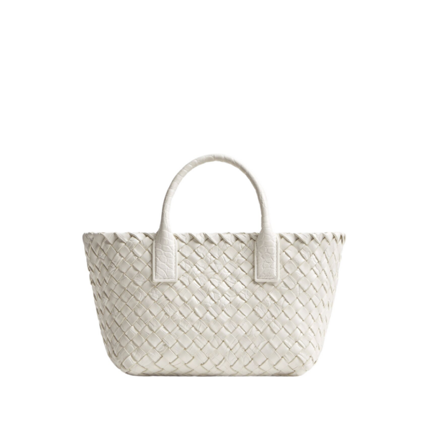 Khaite Women's Mini Cabat in White - White Mini Bags - The Lotus Tote Bag - Shop at Coveti