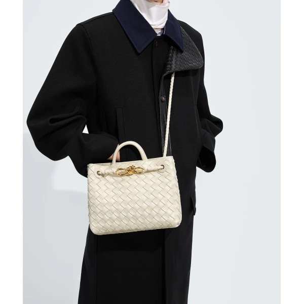 Khaite Women's Small Andiamo in Sea salt - White Totes & Top-Handle Bags - The Lotus Tote Bag - Shop at Coveti