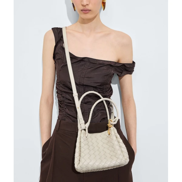 Khaite Women's Small Parachute in Sea salt - White Shoulder & Crossbody Bags - The Lotus Tote Bag - Shop at Coveti