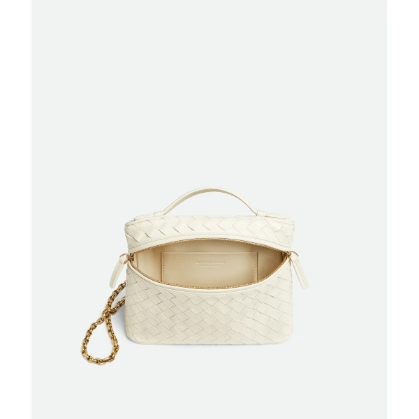 Khaite Women's Small Soft Vanity in Sea salt - White Clutch Bags - The Lotus Tote Bag - Shop at Coveti