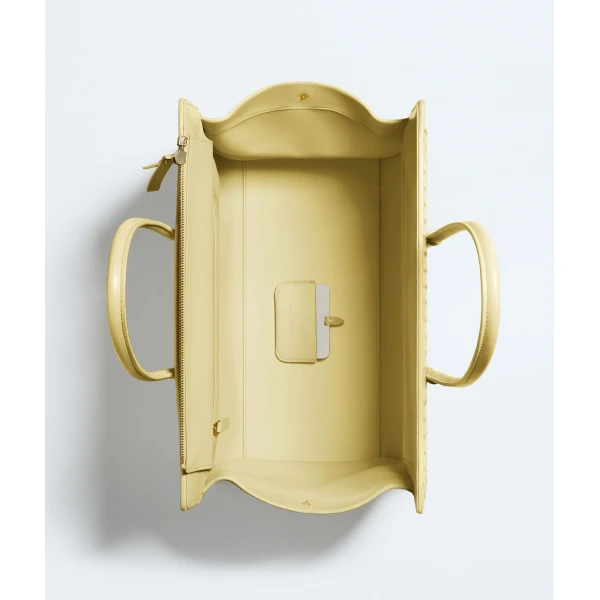 Khaite Women's Barbara Tote in Butter yellow - Yellow Totes & Top-Handle Bags - The Lotus Tote Bag - Shop at Coveti