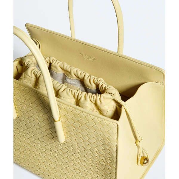 Khaite Women's Dustbag  in Butter yellow - Yellow Shoulder & Crossbody Bags - The Lotus Tote Bag - Shop at Coveti