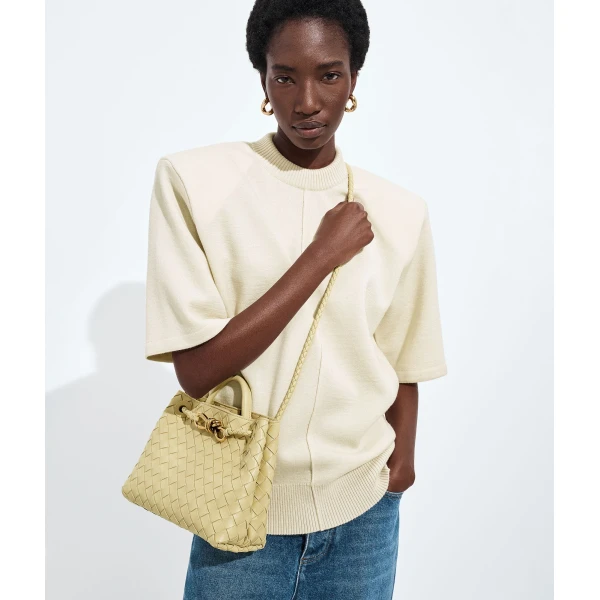 Khaite Women's Small Andiamo in Butter yellow - Yellow Totes & Top-Handle Bags - The Lotus Tote Bag - Shop at Coveti