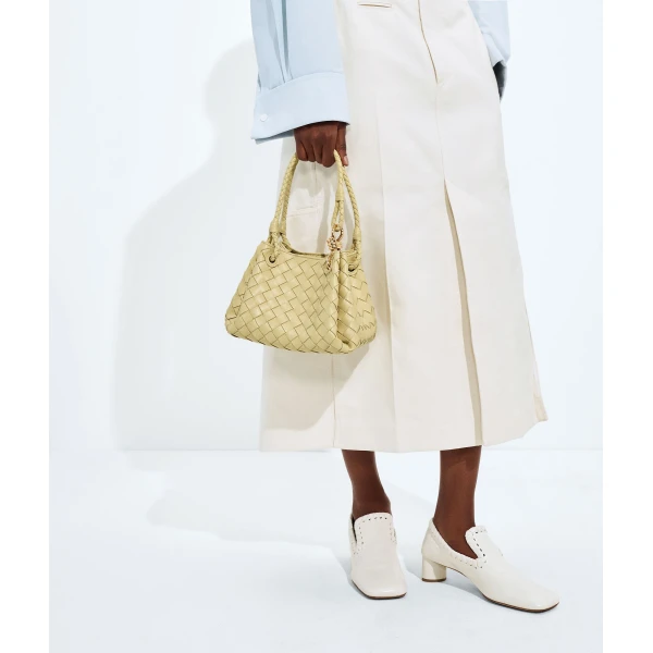 Khaite Women's Small Parachute in Butter yellow - Yellow Shoulder & Crossbody Bags - The Lotus Tote Bag - Shop at Coveti