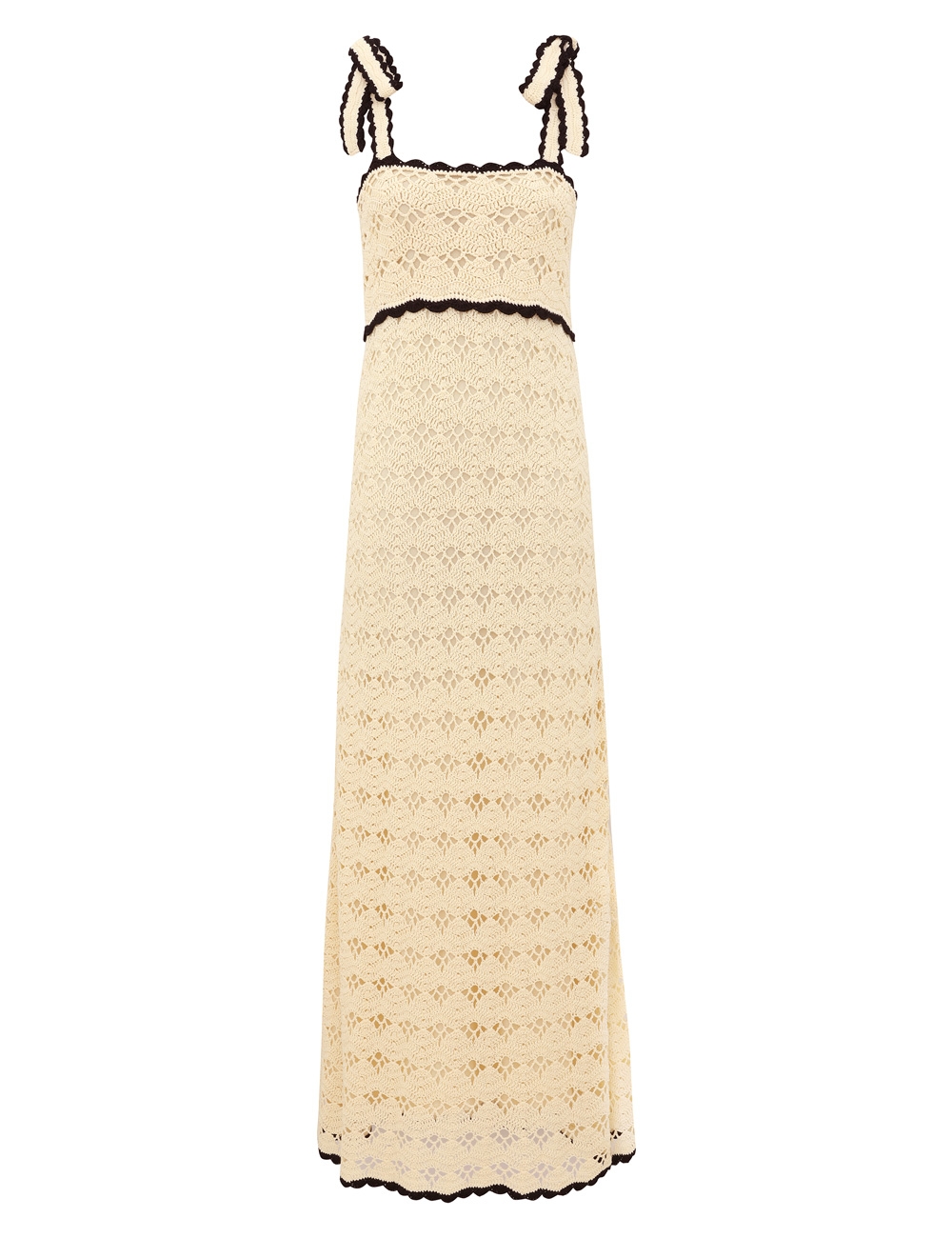 Zimmermann Aster Crochet Tie Midi Dress