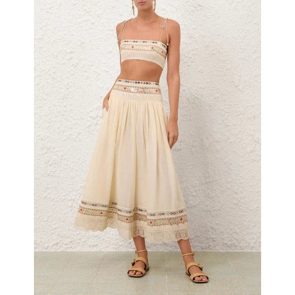 Elevate your elegance in this Zimmermann Skirts available now at Coveti