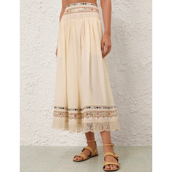 Elevate your elegance in this Zimmermann Skirts available now at Coveti