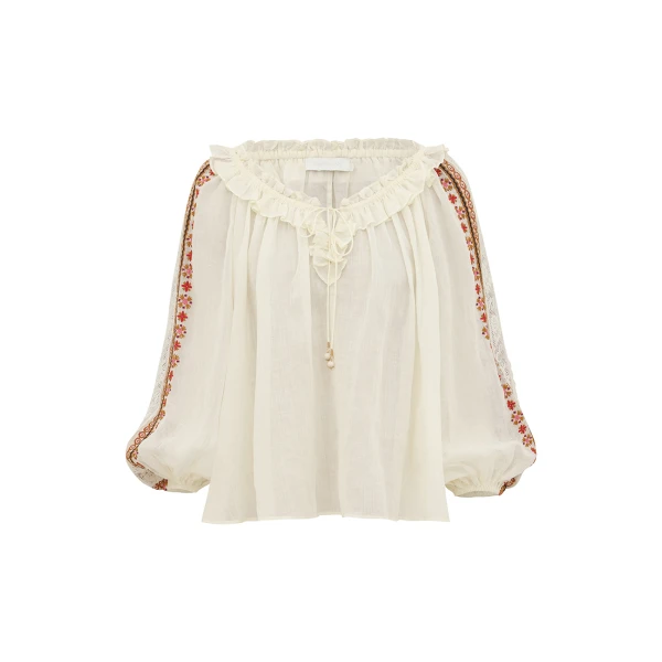 Elevate your elegance in this Zimmermann Tops available now at Coveti
