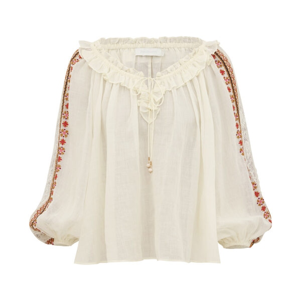 Elevate your elegance in this Zimmermann Tops available now at Coveti