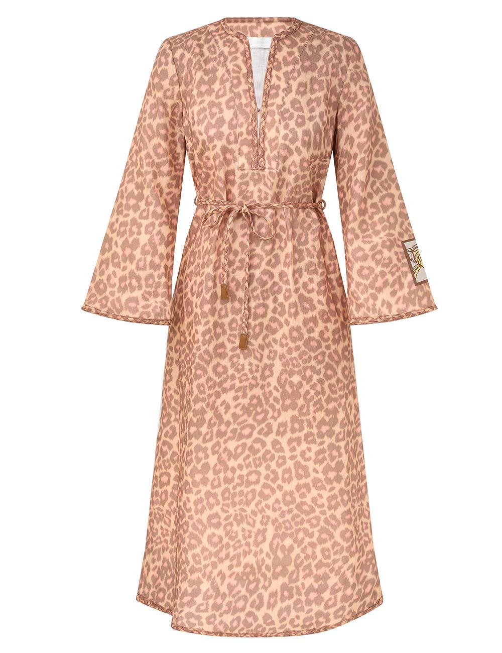 Zimmermann Awaken Braid Trim Midi Dress