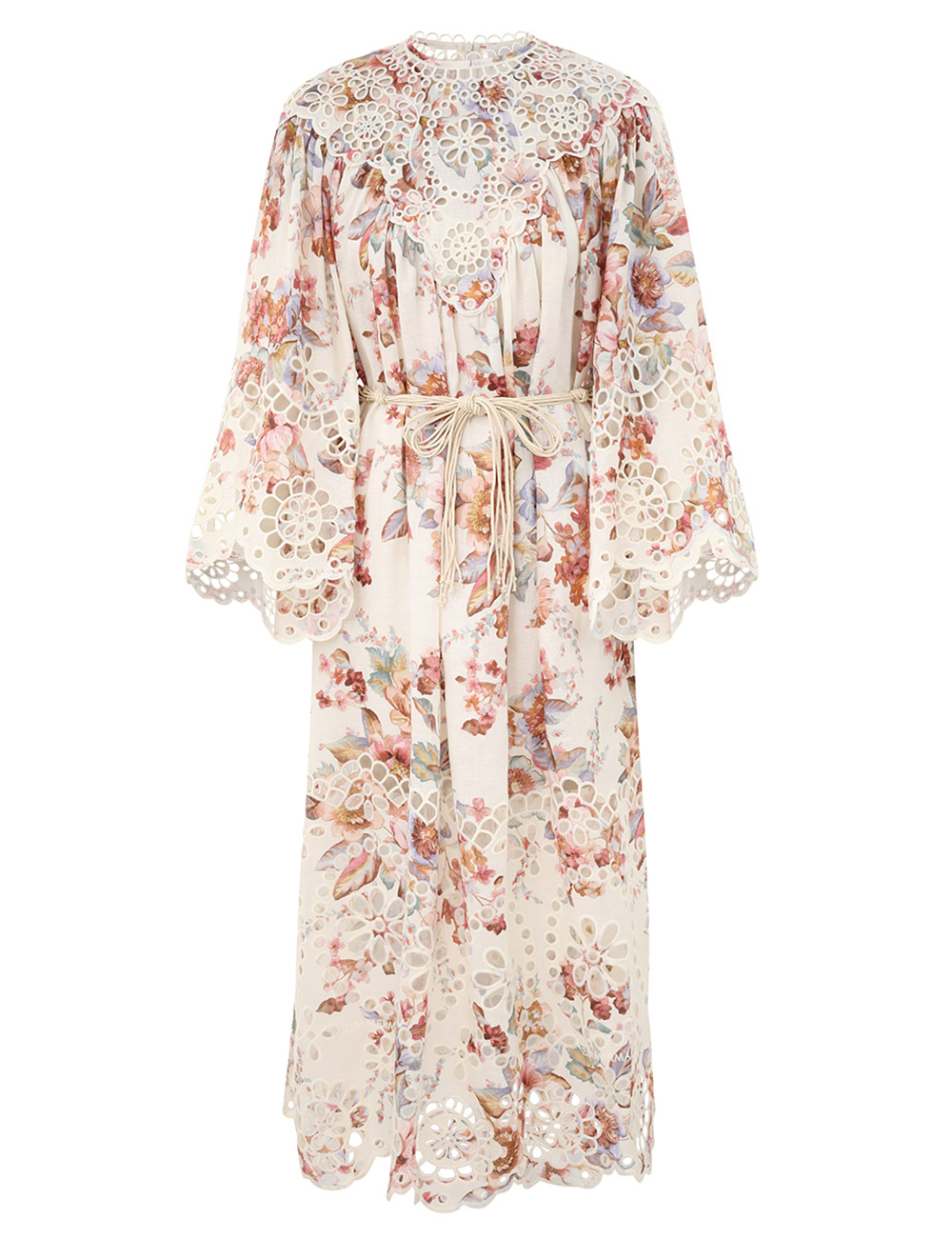 Zimmermann Awaken Embroidered Yoke Maxi Dress