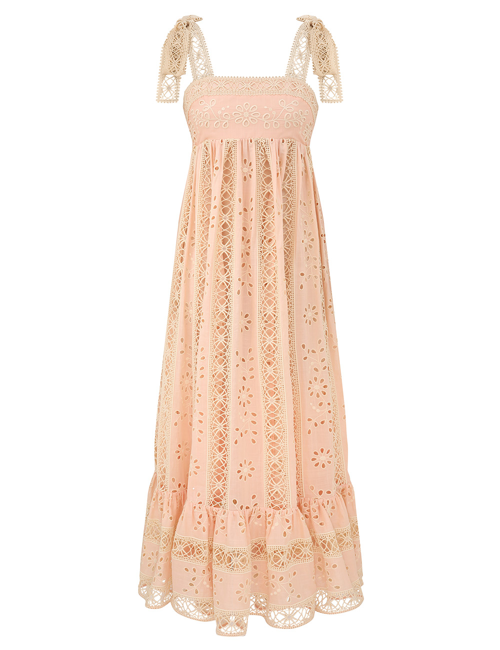 Zimmermann Awaken Textured Stripe Maxi Dress