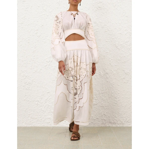Elevate your elegance in this Zimmermann Skirts available now at Coveti