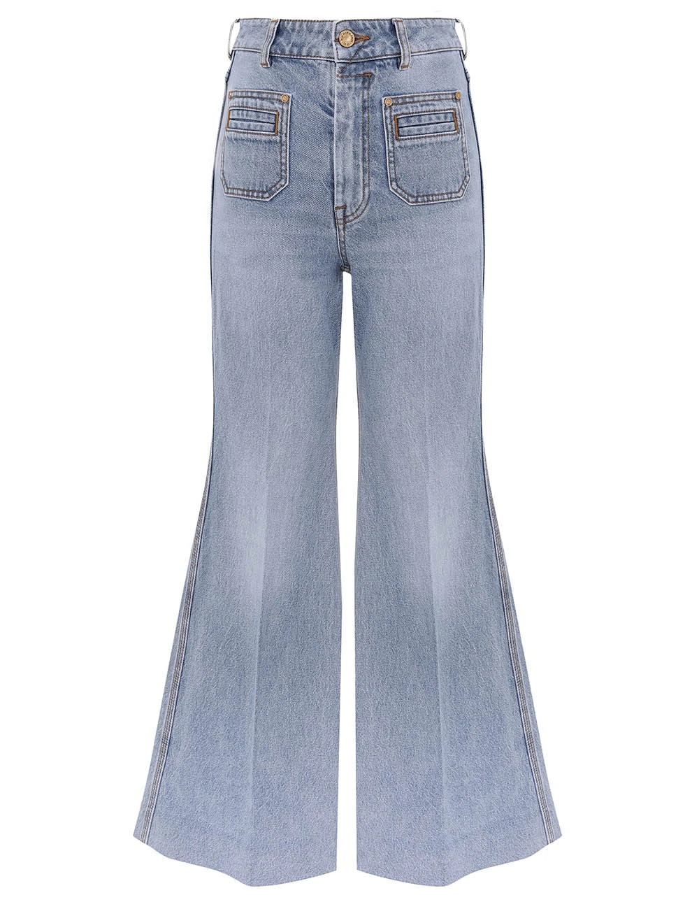Zimmermann Denim Flare Jean | Ready to Wear Collection Coveti Elevate your elegance in this Zimmermann Pants available now at Coveti