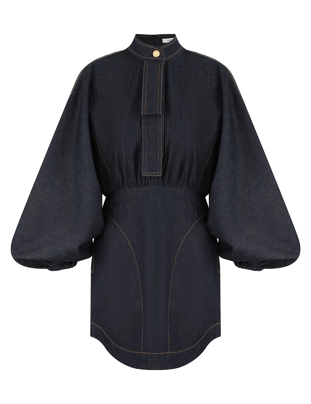 Zimmermann Denim Gathered Mini Dress | Ready to Wear Collection Coveti Elevate your elegance in this Zimmermann Dresses available now at Coveti