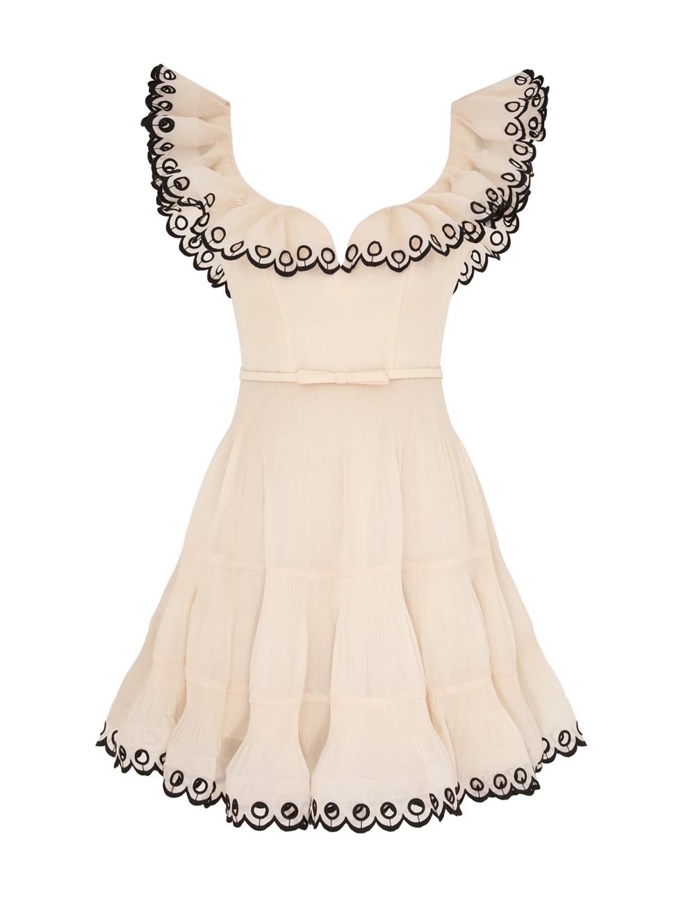 Zimmermann Embroidered Frilled Mini Dress