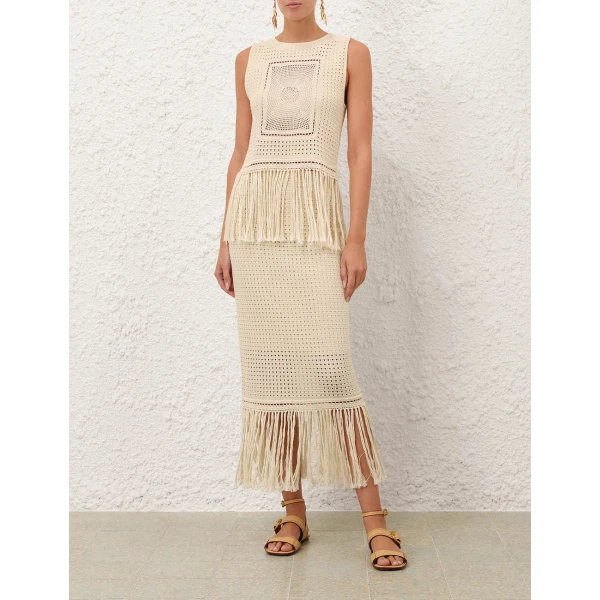 Elevate your elegance in this Zimmermann Skirts available now at Coveti