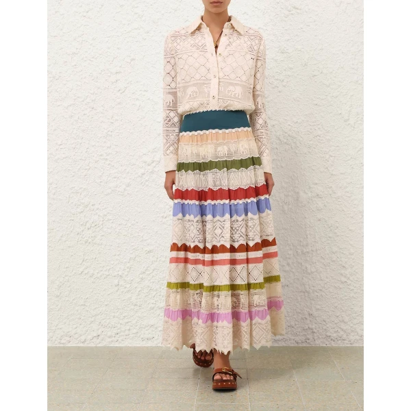 Elevate your elegance in this Zimmermann Skirts available now at Coveti