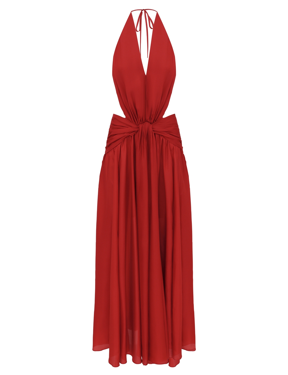 Zimmermann Indra Plunge Halter Maxi Dress