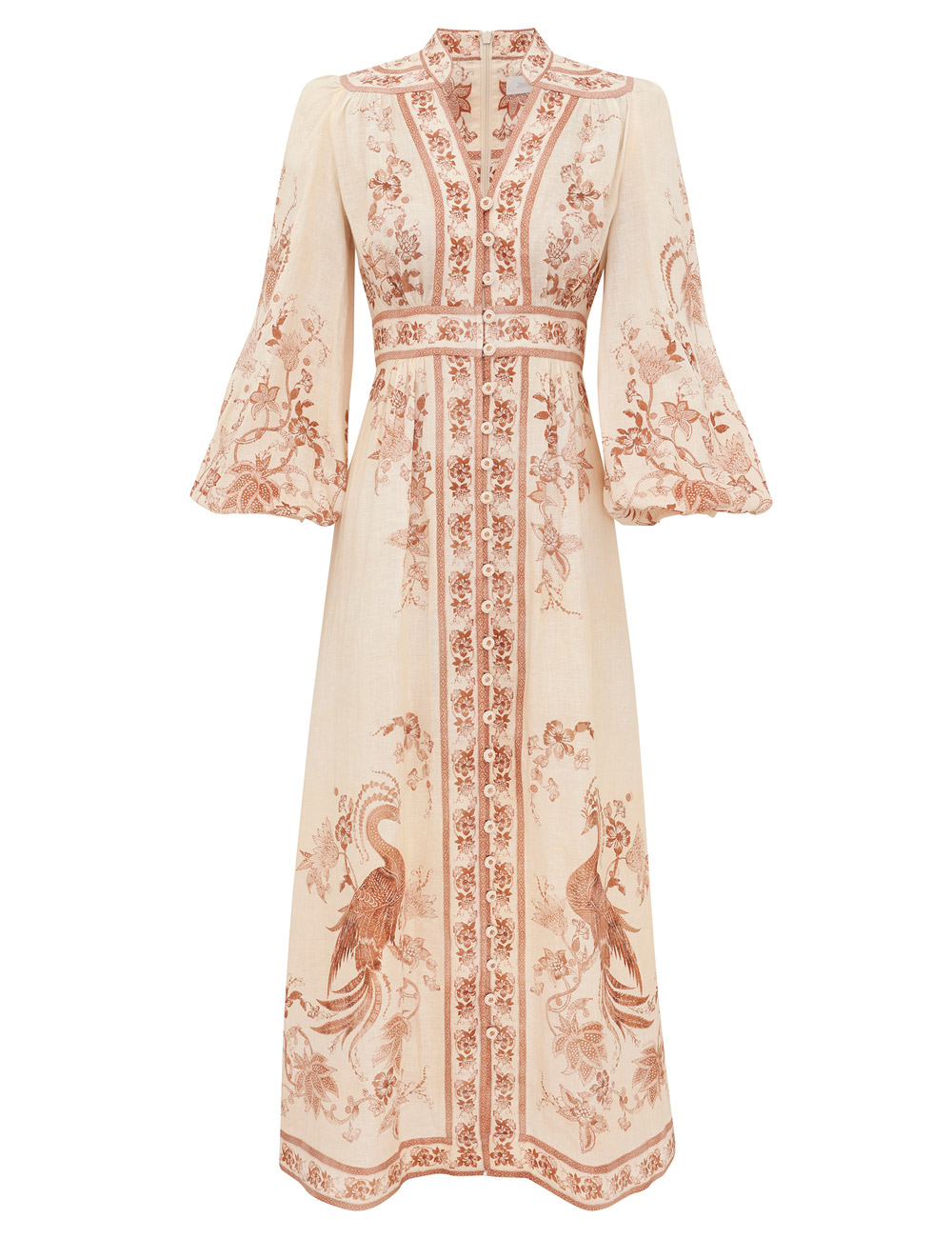 Zimmermann Indra Plunge Midi Dress