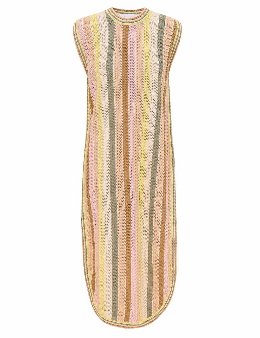 Zimmermann Indra Stripe Crochet Dress