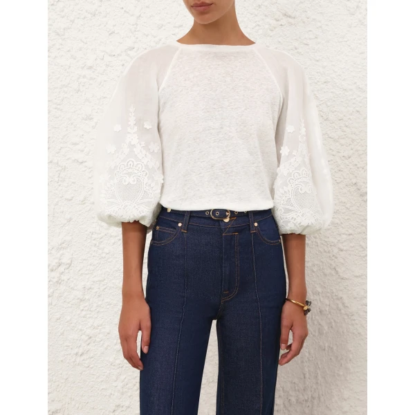 Elevate your elegance in this Zimmermann Tops available now at Coveti