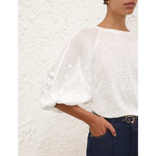 Elevate your elegance in this Zimmermann Tops available now at Coveti