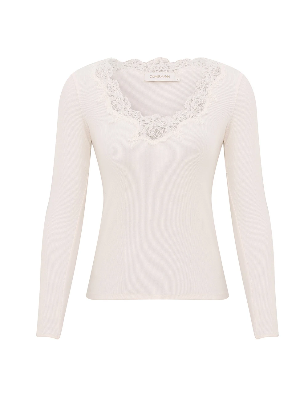 Zimmermann Lace Trim Tee | Ready to Wear Collection Coveti Elevate your elegance in this Zimmermann Tops available now at Coveti