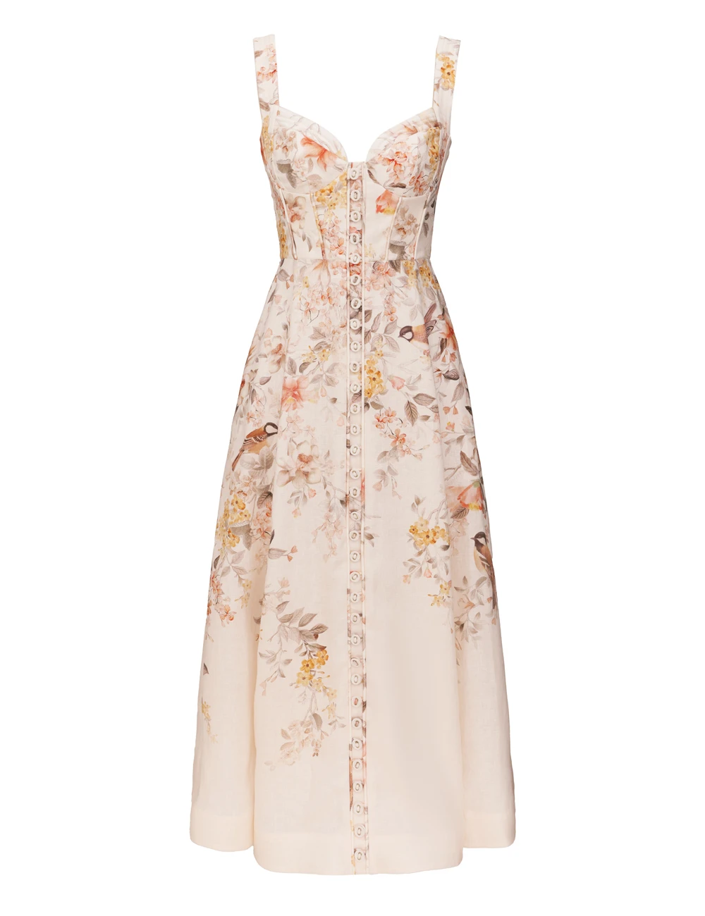 Zimmermann Luna Buttoned Picnic Dress | Ready to Wear Collection Coveti Elevate your elegance in this Zimmermann Dresses available now at Coveti