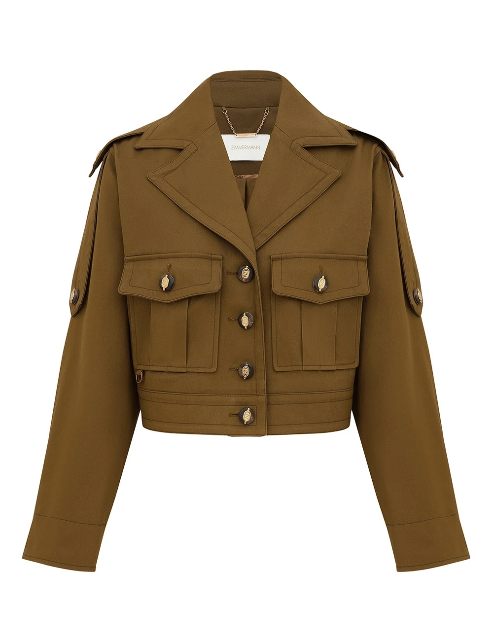 Zimmermann Luna Drill Cargo Jacket | Ready to Wear Collection Coveti Elevate your elegance in this Zimmermann Jackets available now at Coveti