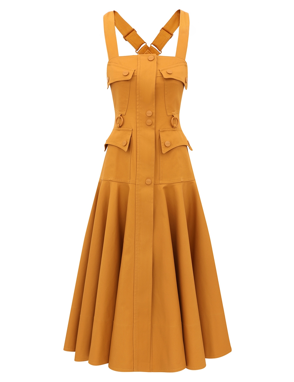 Zimmermann Luna Drill Utility Midi Dress