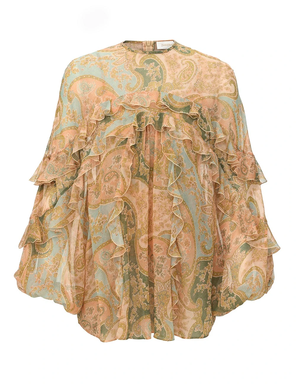 Zimmermann Luna Flutter Blouse | Ready to Wear Collection Coveti Elevate your elegance in this Zimmermann Tops available now at Coveti