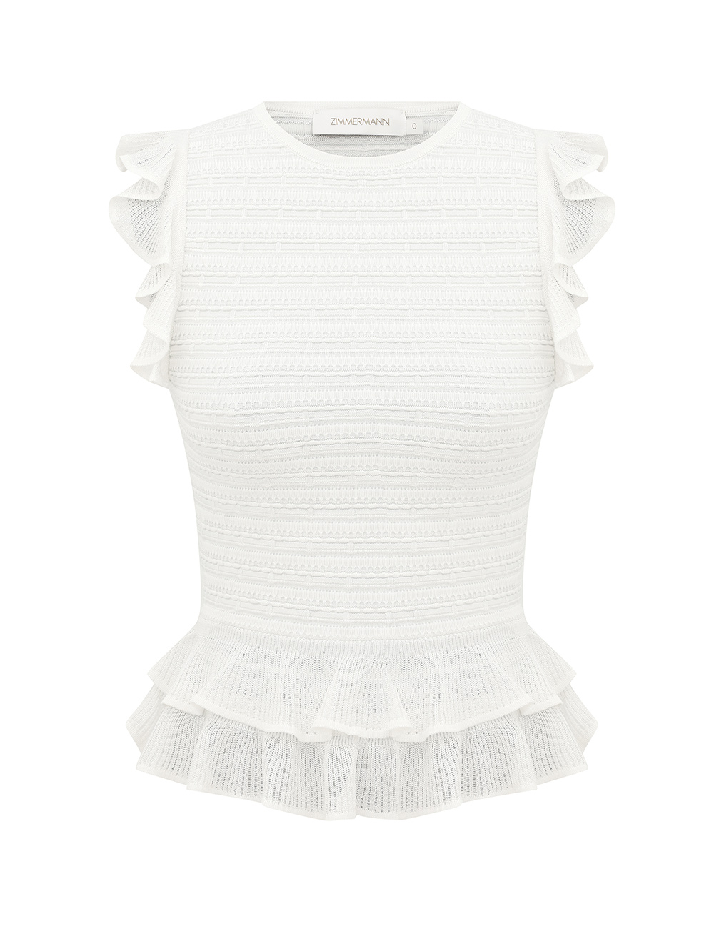 Zimmermann Luna Lace Frill Halter Top