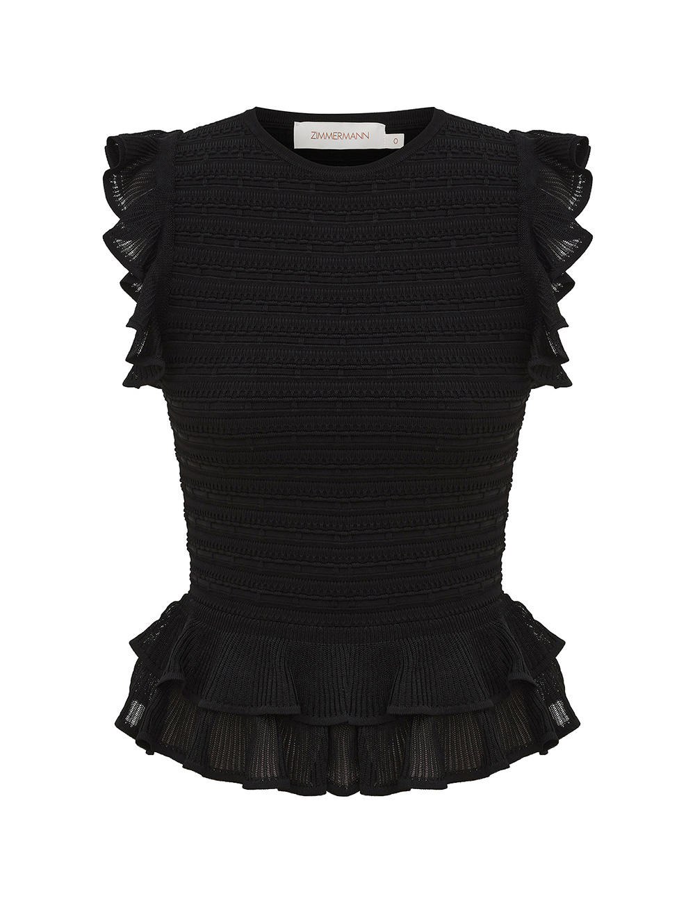 Zimmermann Luna Lace Frill Halter Top