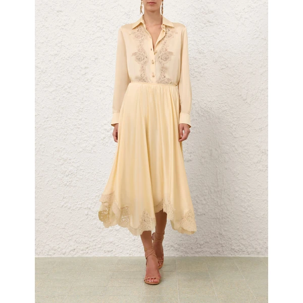 Elevate your elegance in this Zimmermann Skirts available now at Coveti