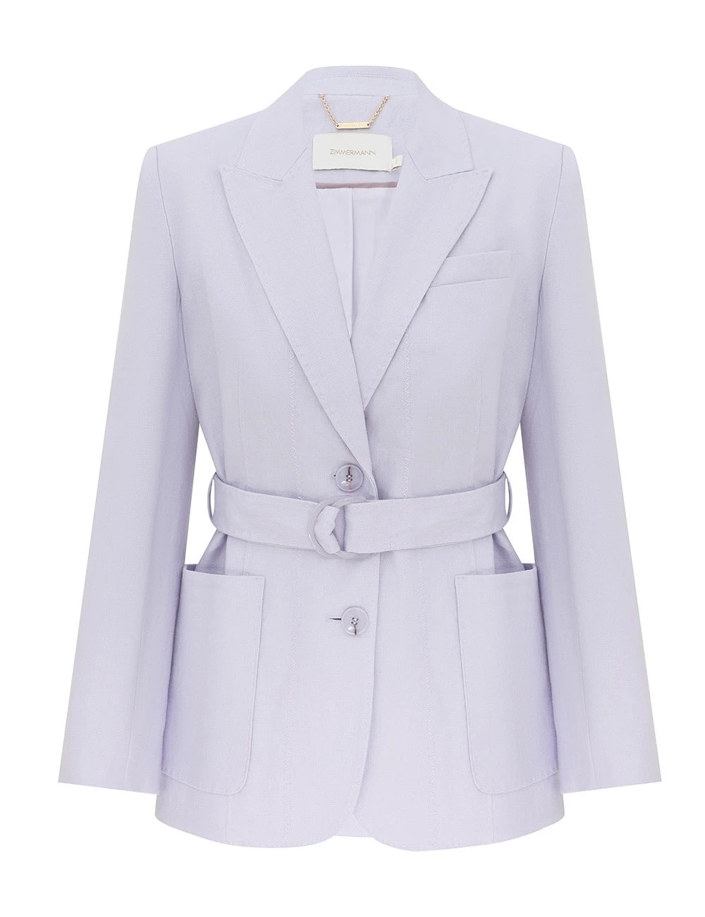 Zimmermann Luna Linen Belted Blazer | Ready to Wear Collection Coveti Elevate your elegance in this Zimmermann Jackets available now at Coveti
