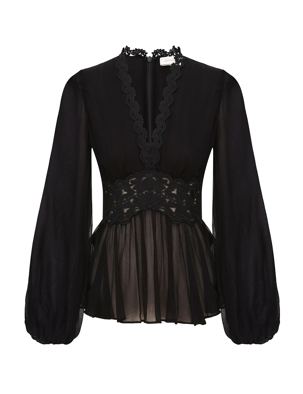 Zimmermann Luna Peplum Blouse | Ready to Wear Collection Coveti Elevate your elegance in this Zimmermann Tops available now at Coveti