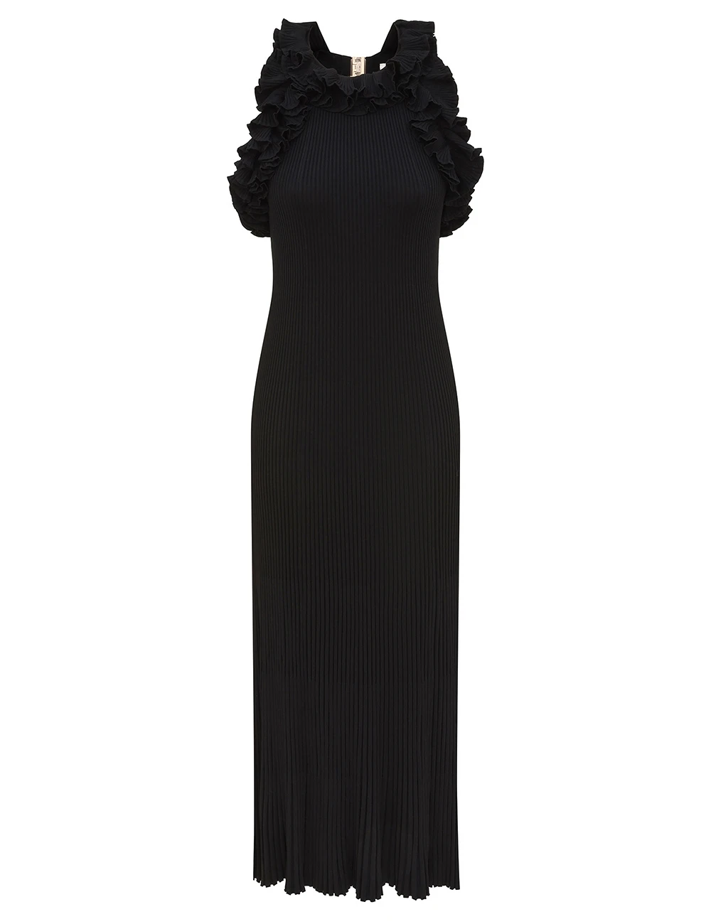 Zimmermann Luna Ruffle Midi Dress | Ready to Wear Collection Coveti Elevate your elegance in this Zimmermann Dresses available now at Coveti