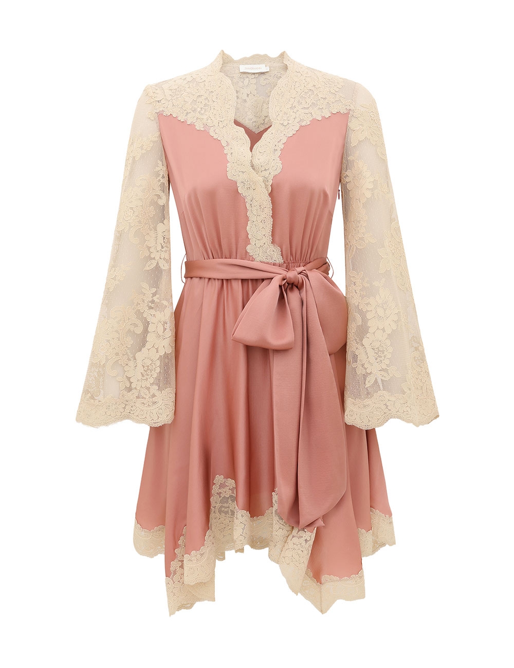 Zimmermann Luna Satin Drape Mini Dress