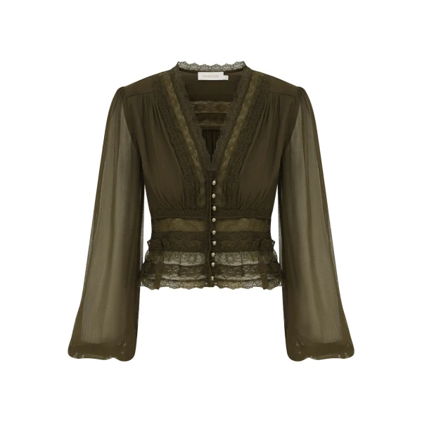 Elevate your elegance in this Zimmermann Tops available now at Coveti
