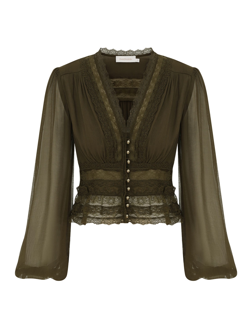 Zimmermann Luna V Neck Blouse