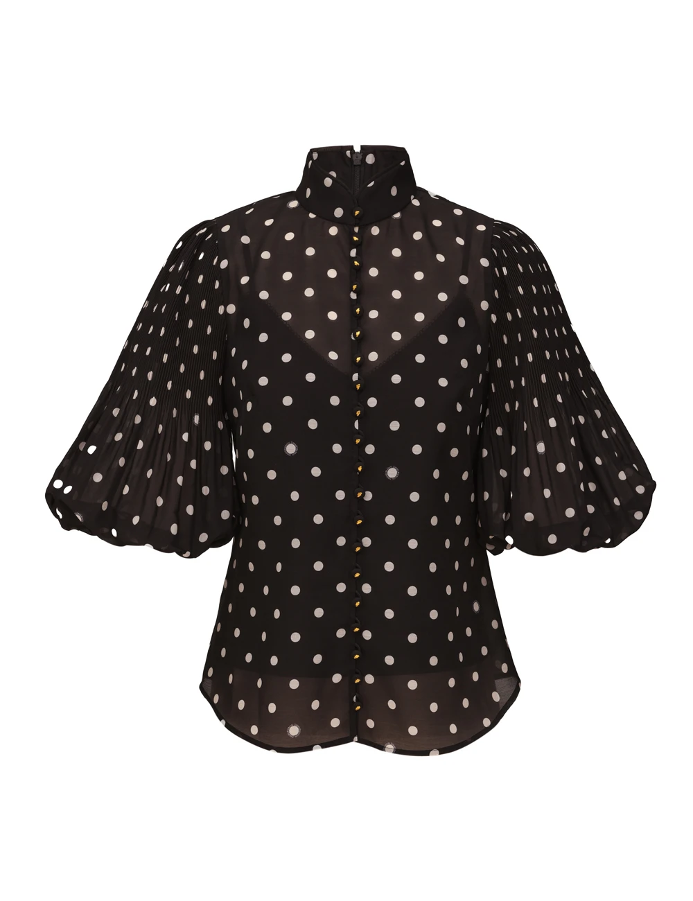 Zimmermann Pleated Button Blouse | Ready to Wear Collection Coveti Elevate your elegance in this Zimmermann Tops available now at Coveti