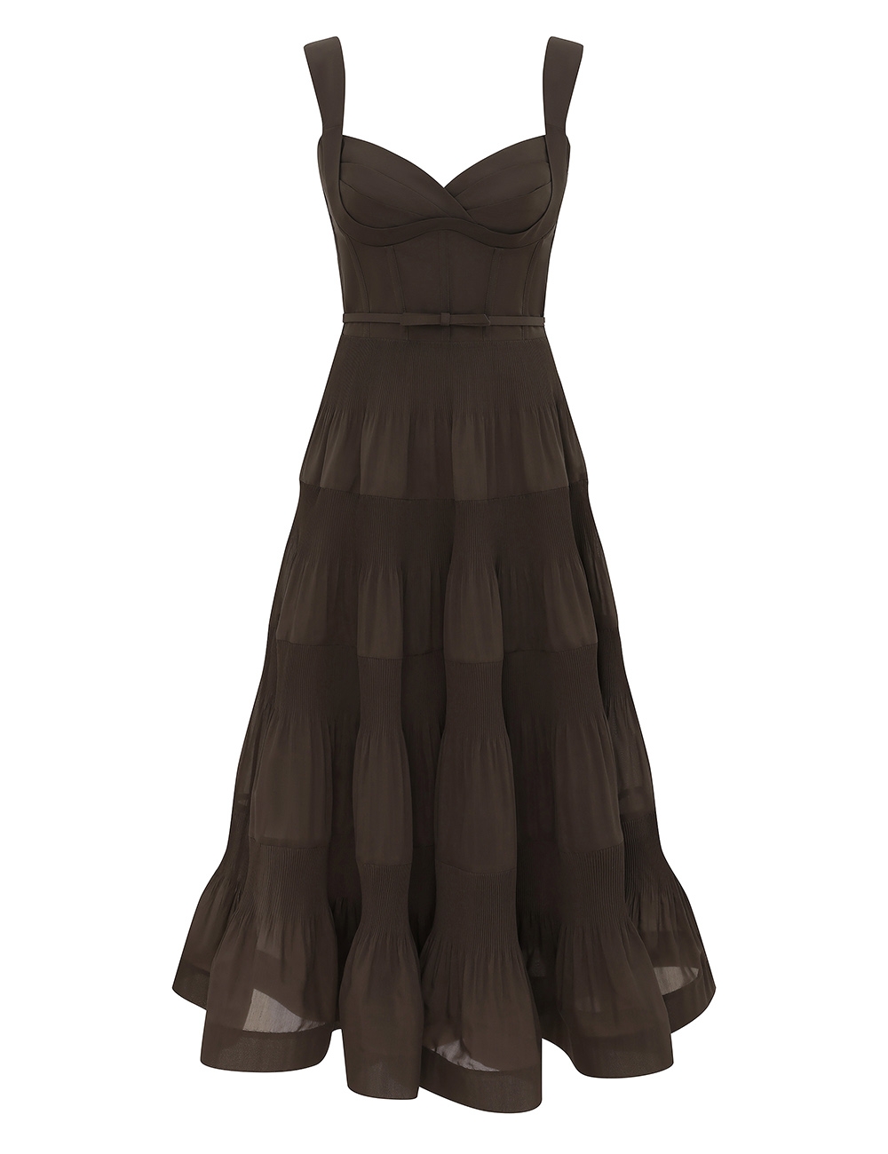 Zimmermann Pleated Draped Midi Dress